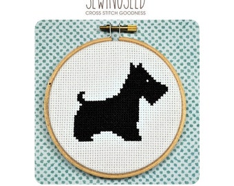 Scottie Dog Cross Stitch Pattern Instant Download