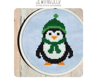 Easy Penguin Cross Stitch Pattern Instant Download