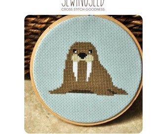 Walrus Cross Stitch Pattern Instant Download