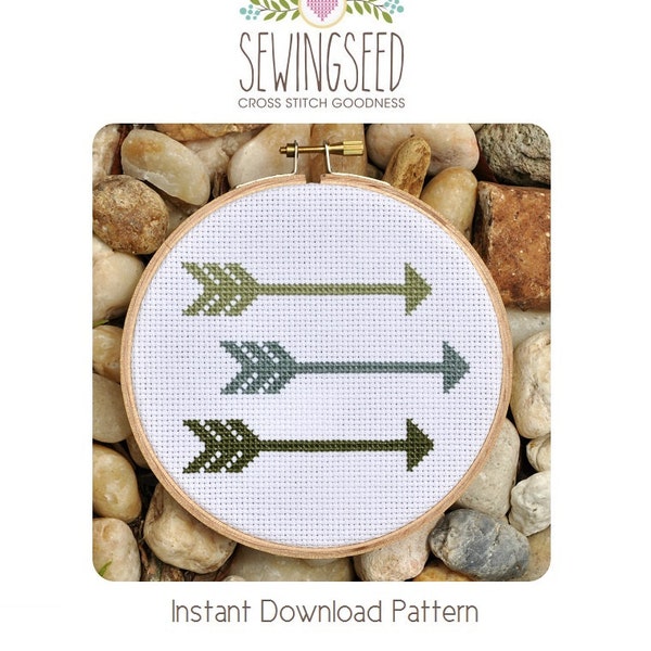 Arrows Cross Stitch Pattern Instant Download