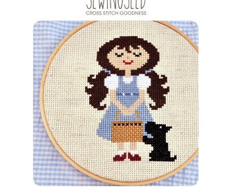 Dorothy and Toto, Wonderful Wizard of Oz cross stitch pattern Instant Download