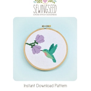 Hummingbird Cross Stitch Pattern Instant Download