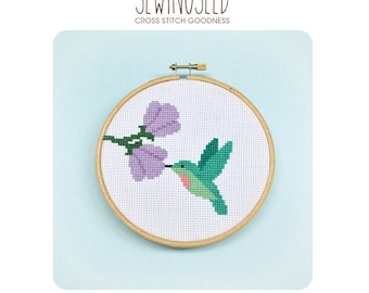 Hummingbird Cross Stitch Pattern Instant Download