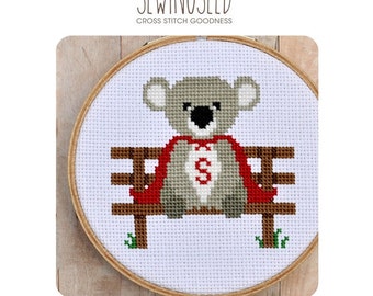 Super Koala Cross Stitch Pattern Instant Download