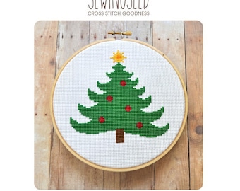 Christmas Tree Cross Stitch Pattern Instant Download