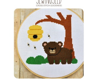 Little Bear Cross Stitch Pattern Instant Download