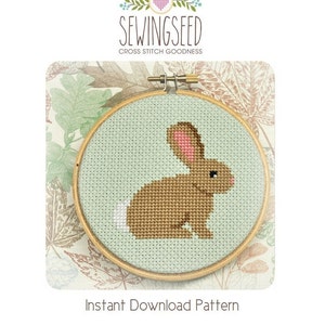 Bunny Cross Stitch Pattern Instant Download image 1