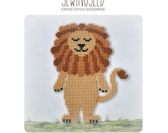 Lion cross stitch pattern, Wizard of Oz Instant Download