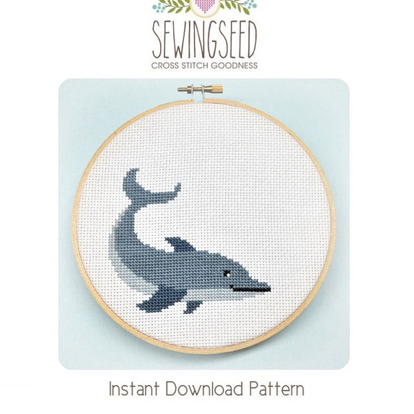 Dolphin Cross Stitch - Etsy