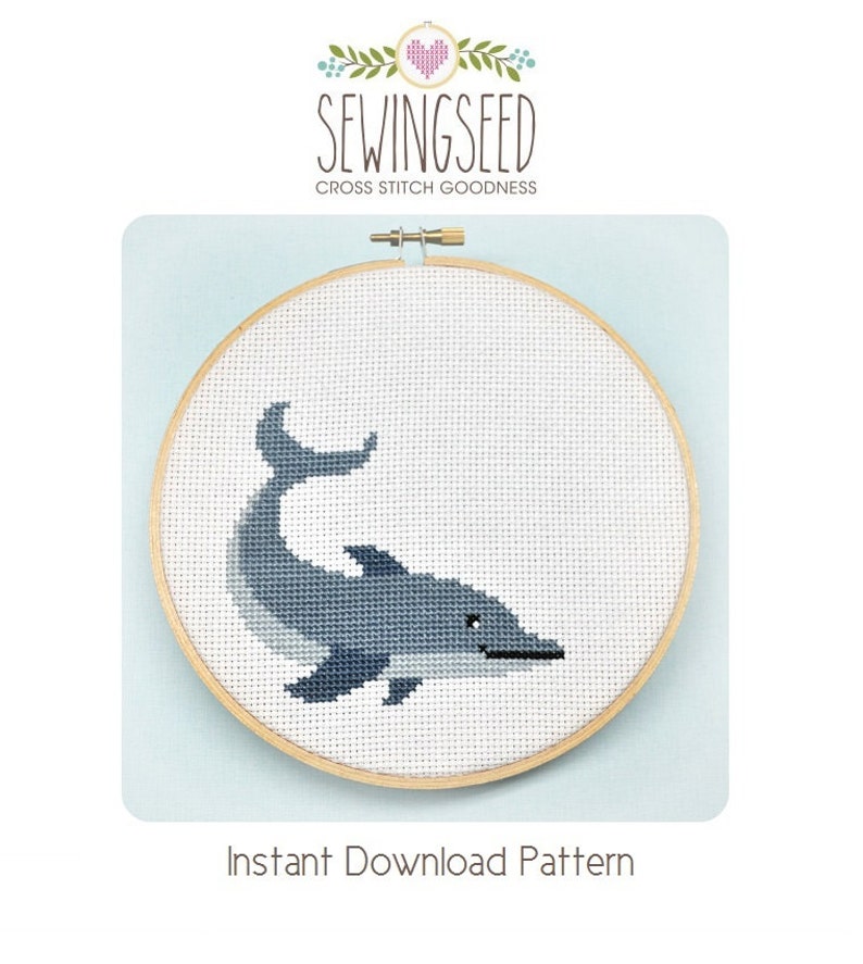 Dolphin Cross Stitch Pattern Instant Download Etsy