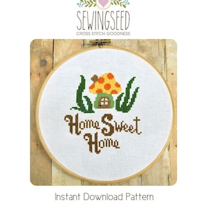 Home Sweet Home Cross Stitch Pattern Instant Download image 1
