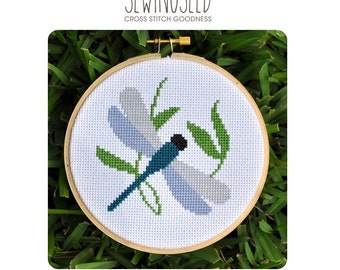Simple Dragonfly Cross Stitch Pattern Instant Download