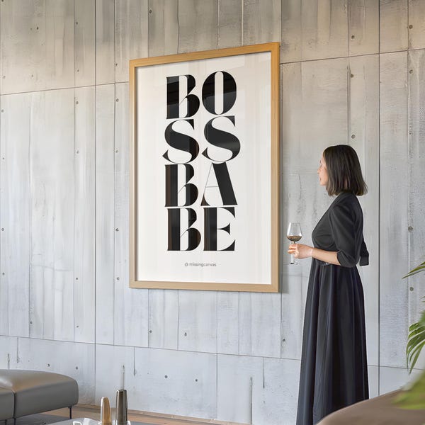 Bossbabe Art Print: Inspirational Women's Quote (PDF & PNG)