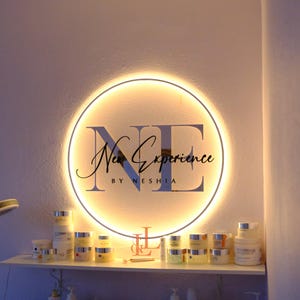 Neon Signs For Office, Lighted Sign, Salon Sign, Custom Neon Logo Sign, Business Name Sign Customized, Backlit Sign, 3D LED Acrylic Sign