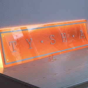 Company Name Backlit Signage, Custom Acrylic Business Logo Sign, Personalized LED Sign, Office Wall Neon Signs, Light Up Pink Sign, Cafe