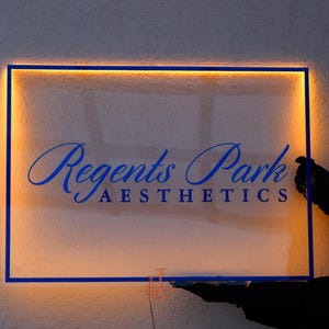 Company Name Backlit Signage, Personalized LED Sign, Office Wall Neon Signs, Light Up Pink Sign, Custom Acrylic Business Logo Sign, Cafe