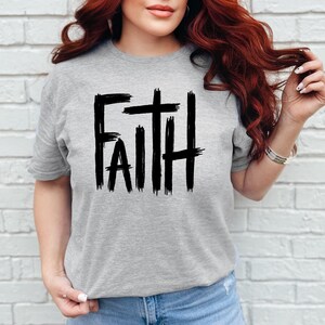 Christian Faith T-Shirt | Christian Tee | Christian Gift | Large Faith Design | Jesus Shirt | Cross Shirt | Faith Shirt | Baptism Tee