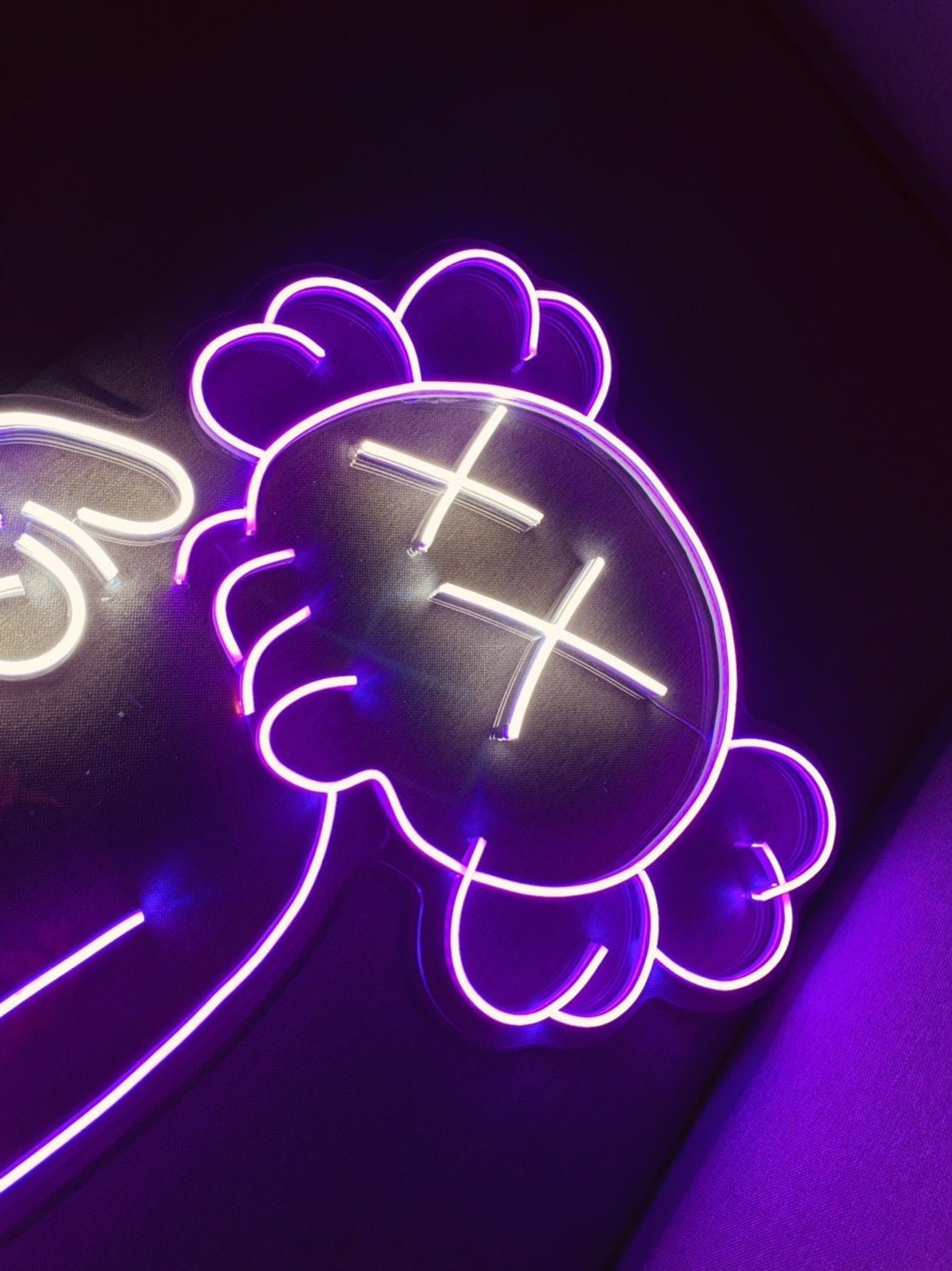 Kaws Neon Signs Kaws Led Sign Custom Neon Signs Wall Decor - Etsy