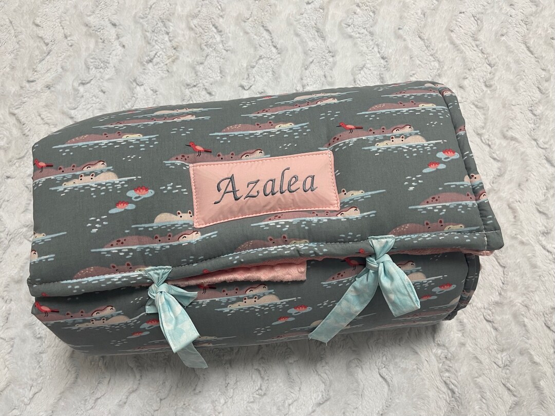 Water Babies V2.0 Quilted Toddler Nap Mat by Janiebee Thickest Machine