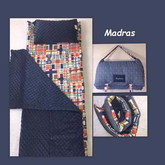 Madras Cheer Nap Mat For Girls Or Boys Daycare Machine Etsy