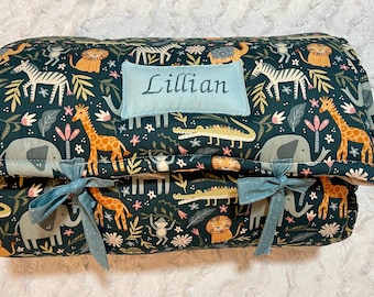 Animal Kingdom Toddler Nap Mat: Quilted, Thick, Machine Washable