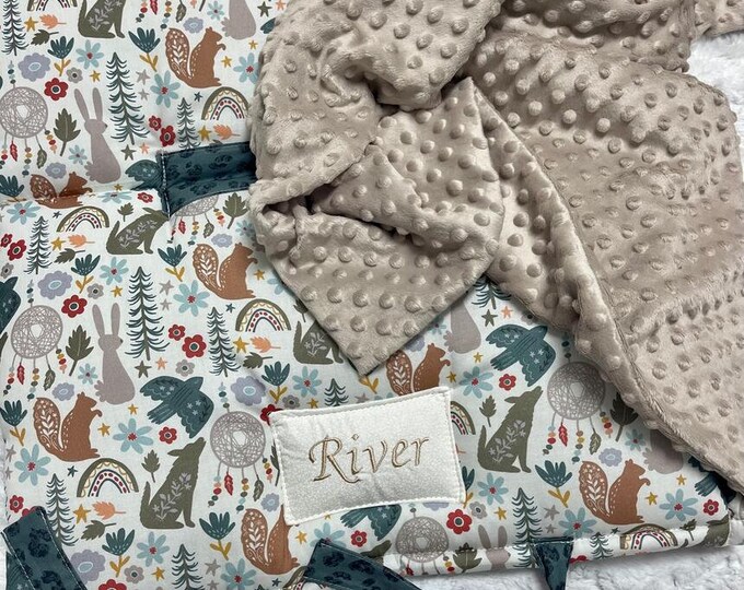 Woodlands 2023 Toddler Nap Mat by Janiebee Quilted Nap Mats Nap Mat for