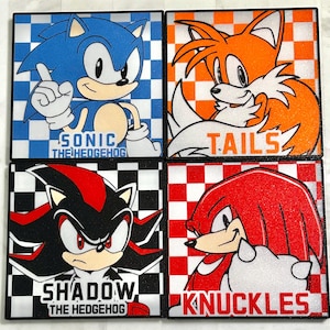 Classic Sonic the Hedgehog Characters Canvas Poster - Modern Wall Art for living room, bedroom & home decor Gifts