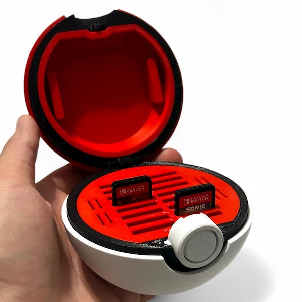 Soporte para tarjeta de juego de Pokémon Ball para Nintendo Switch: compacto y portátil.