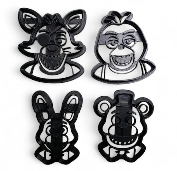 Five Nights at Freddy’s 3D Printed Cookie Cutter Set | FNAF Baking Mold | Horror Game Cookie Cutter Kitchen Baking