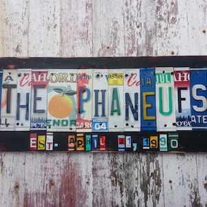 10th anniversary gift for him men husband aluminum tin license plate sign couples wedding gift tin anniversary image 3