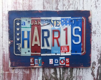 10e verjaardag Tin aluminium huwelijksgeschenk - 10 jaar bruiloft verjaardag geschenk voor mannen man - License Plate teken naam Word gepersonaliseerd