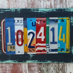 Presente de alumínio de lata para 10 anos de casamento, presente de aniversário de casamento de 10 anos para homens, marido, placa de licença, nome, palavra personalizada