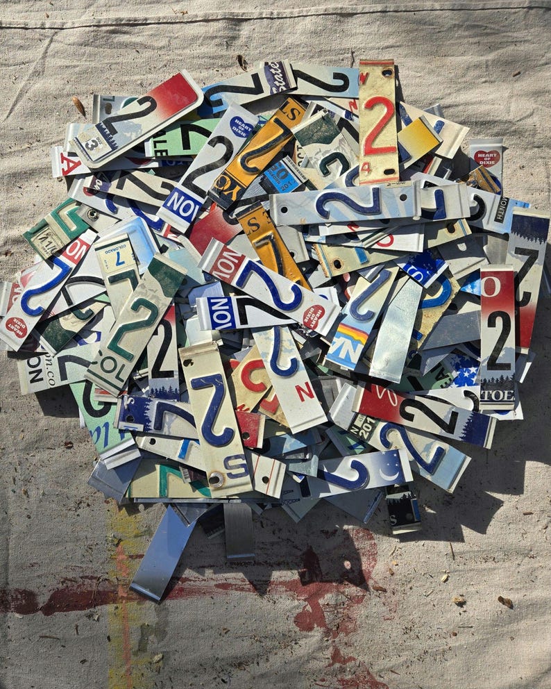 Make Your Own License Plate Sign for Arts and Crafts. Recycled ...