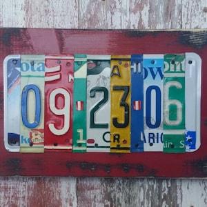 Presente de alumínio de lata para 10 anos de casamento, presente de aniversário de casamento de 10 anos para homens, marido, placa de licença, nome, palavra personalizada