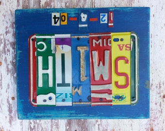 10e verjaardag Tin aluminium huwelijksgeschenk - 10 jaar bruiloft verjaardag geschenk voor mannen man - License Plate teken naam Word gepersonaliseerd