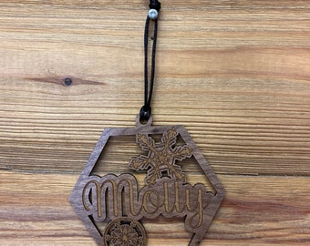 Personalized Honeycomb shaped Ornament