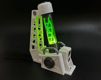 Lámpara Cyberpunk DNA Helix: Iluminación para la habitación de un jugador de ciencia ficción