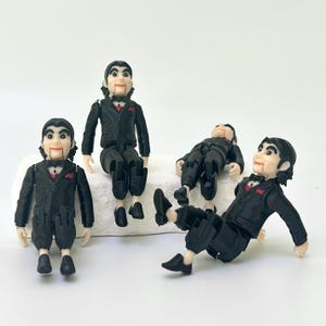 Game BB Pod Doll Keychain | Fully Articulated Figure, Posable 3D Printed Doll Man Figure