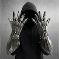 Articulated Gauntlets with Movable Fingers | Medieval Fantasy Armor | Dark Knight Gothic Claws | Adjustable LARP Cosplay Prop