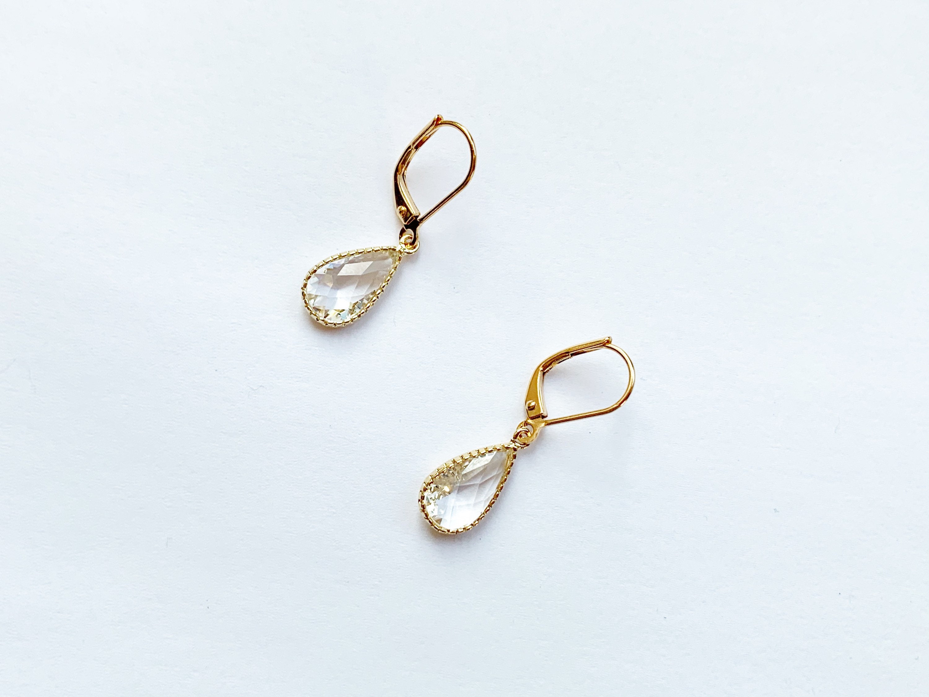 Orecchini A Goccia Scintillanti In Cristallo, Argento Sterling, Ganci Fantasia, Gioielli In Zirconia Cubica, Gioielli Da Sposa, Pietra Portafortuna Di Aprile, Cristalli Sfaccettati - Italia - Foto 3