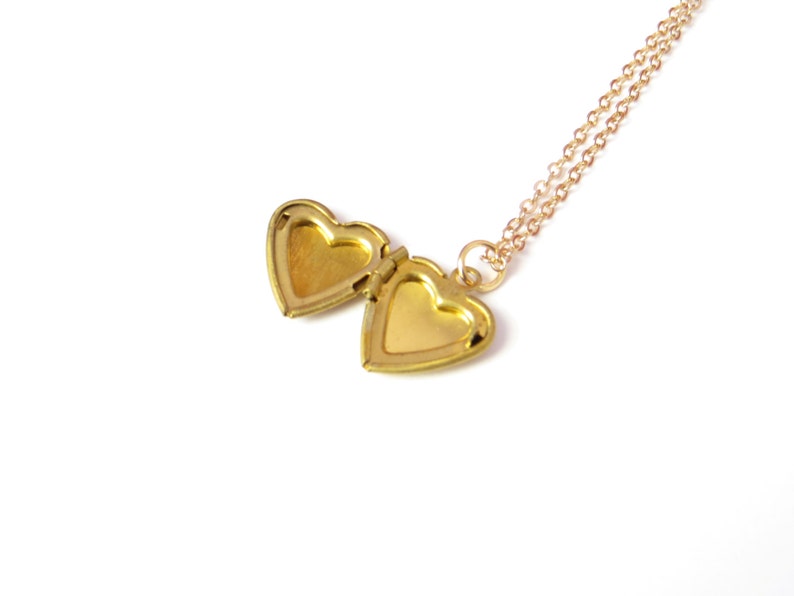 Delicate Heart Necklace Heart Locket Necklace Small Gold Heart Locket 14kt Gold Filled Tiny Locket Pendant Heart Necklace