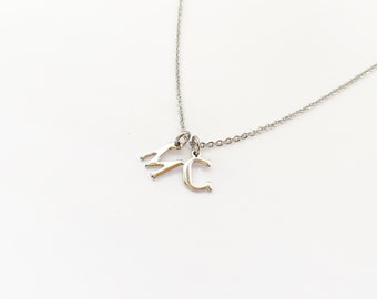 Multiple initial necklace silver outlet