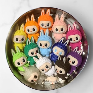3D Printed Labubu Bunny Figures – Inspired by The Monsters Series – Choose Your Color Labubu Surprise Figure Set – 2 Standing Kawaii Toys