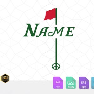Masters Svg personalizado, personalizado, masters, fiesta de golf Svg, png, fiesta de masters, archivo de corte Cricut Clipart, descarga digital