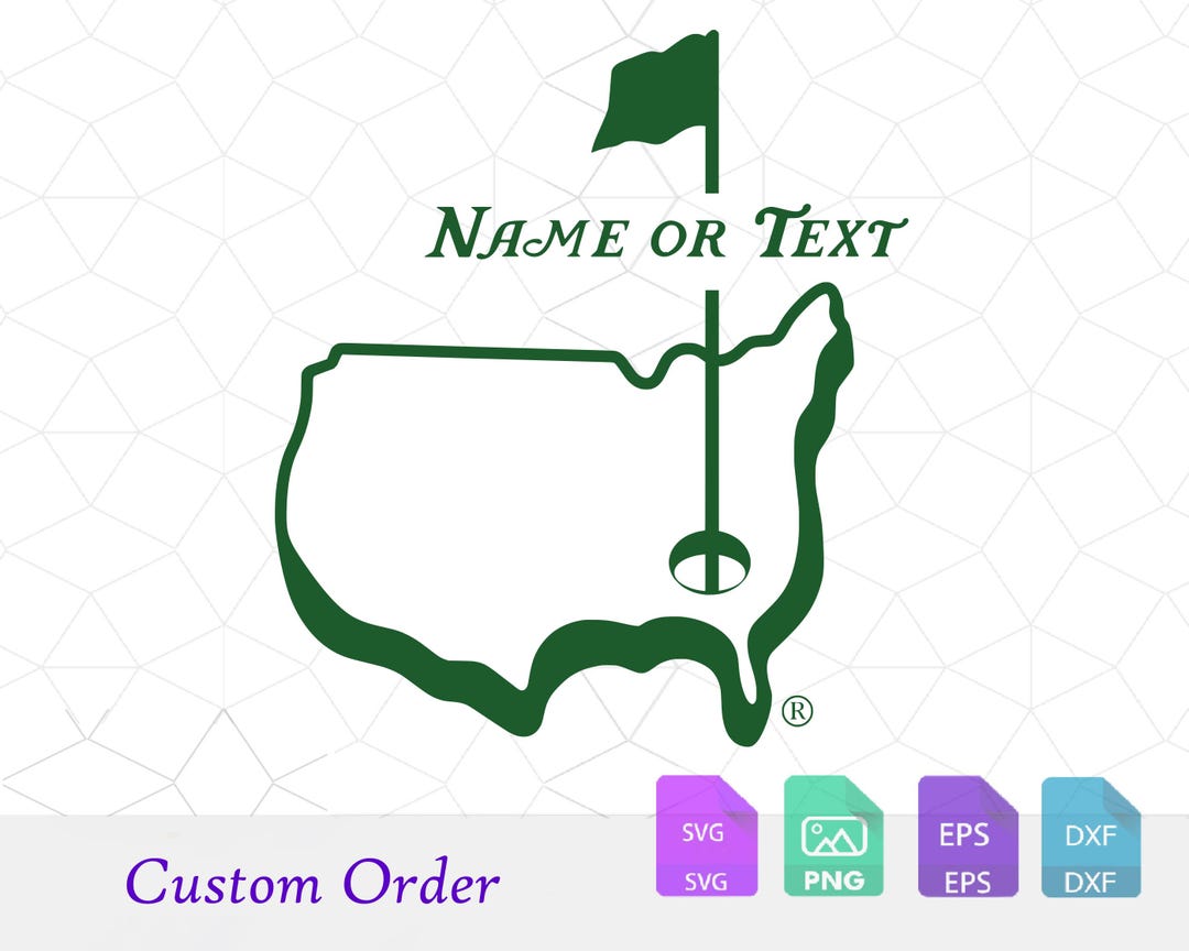 Custom Masters Golf Symbol SVG, PNG, Cricut Cut File (digital Download ...