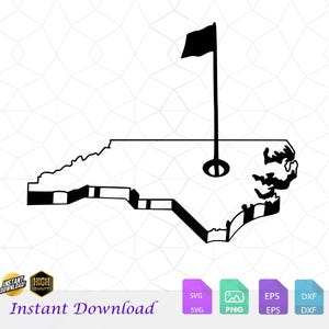 North Carolina, Masters, Golf Logo, Downloadable PNG, SVG, and JPG Files