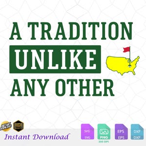 Masters Golf Tournament PNG & SVG Digital Download - Instant Download