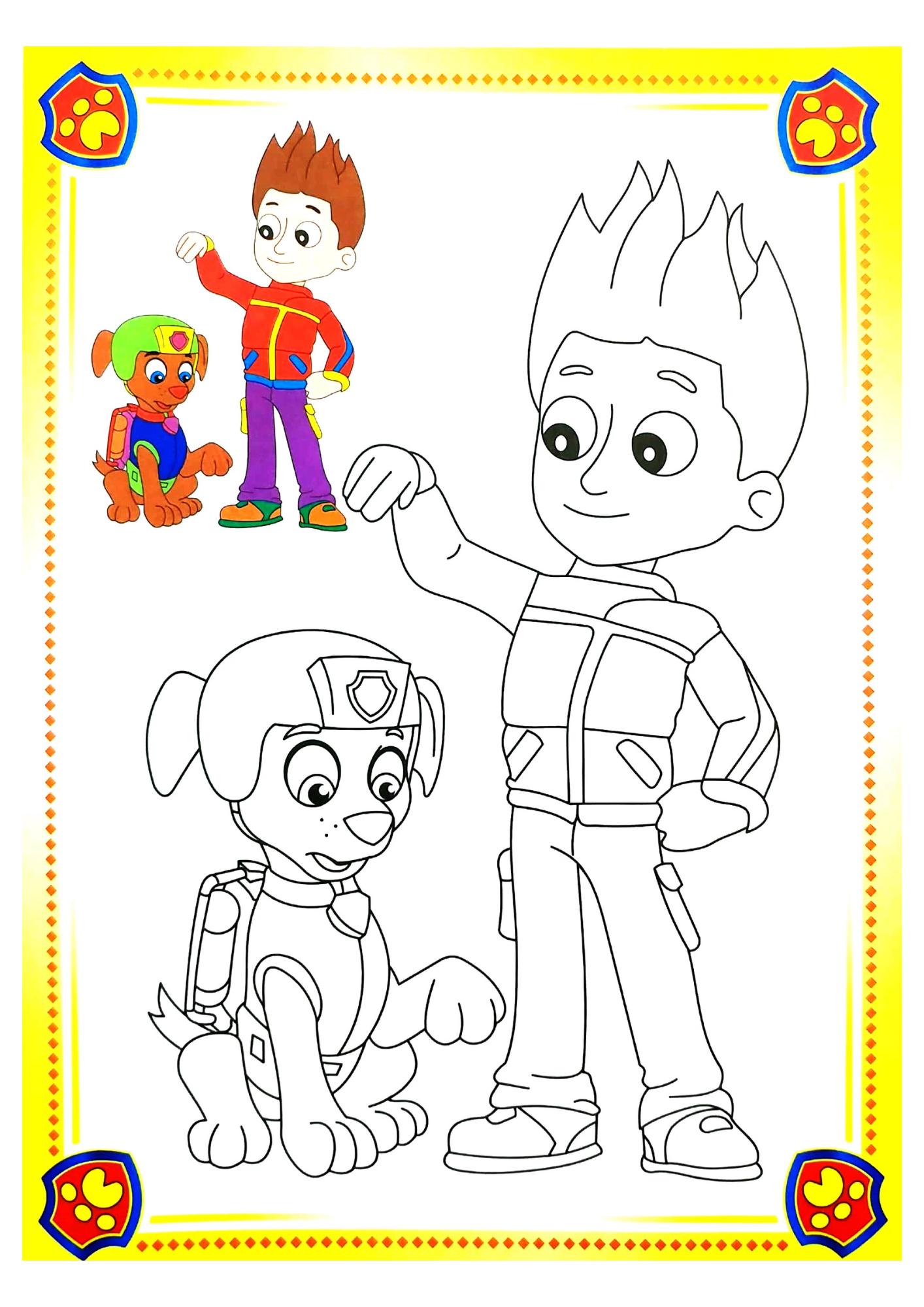 Coloring Book Paw Patrol - Etsy