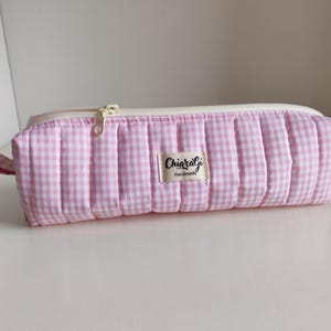 Astuccio In Velluto A Coste Beige, Portapenne Spazioso Da 22x10x7 Cm, Per Scuola E Ufficio, Borsa Cosmetici - 2