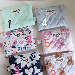 Quilted coin purse | mini coin purse | handmade coin holder | coin pouch | accessory pouch